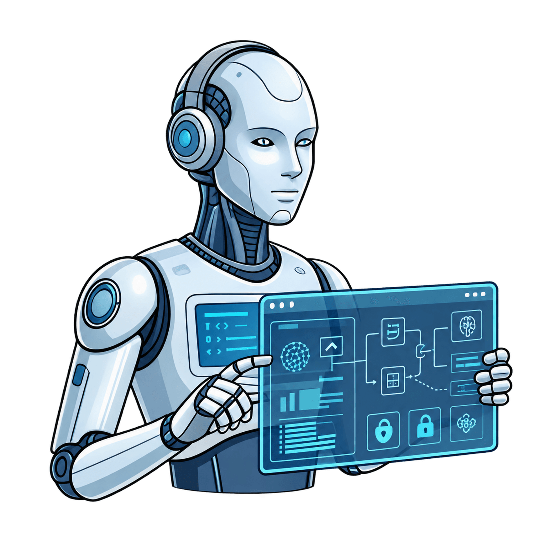 AI automation robot using a workflow interface